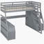 Full-size loft bed with 7 drawers, 2 shelves and desk-121110473