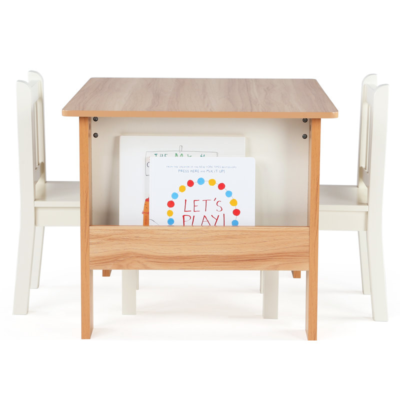 Kids 3 Piece Rectangular Play Or Activity Table and Chair Set