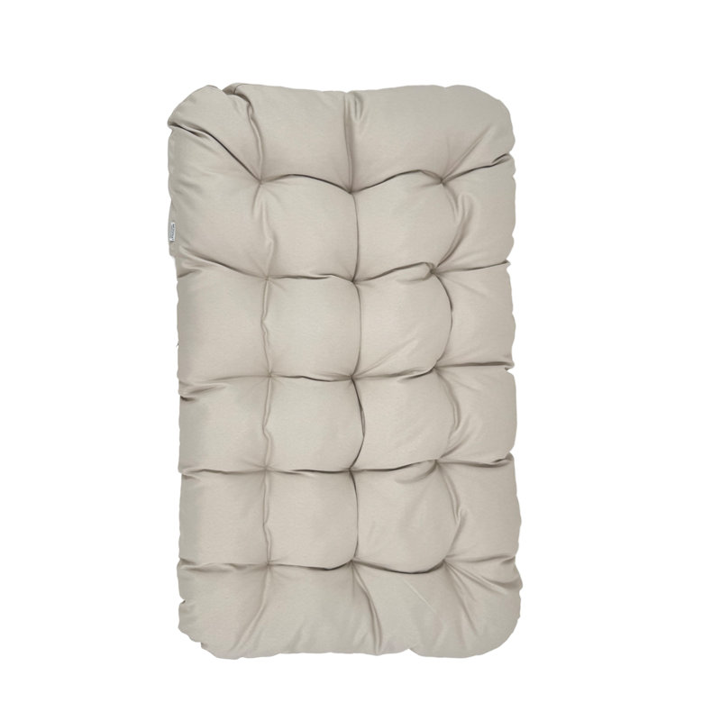 Coussin de chaise longue d'extérieur avec housse de coussin, gris