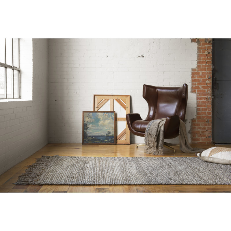 Brea Hand Loomed Gray Rug, Rectangle 7'9" x 9'9"