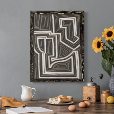 Abstract Maze I - Peinture sur toile encadrée