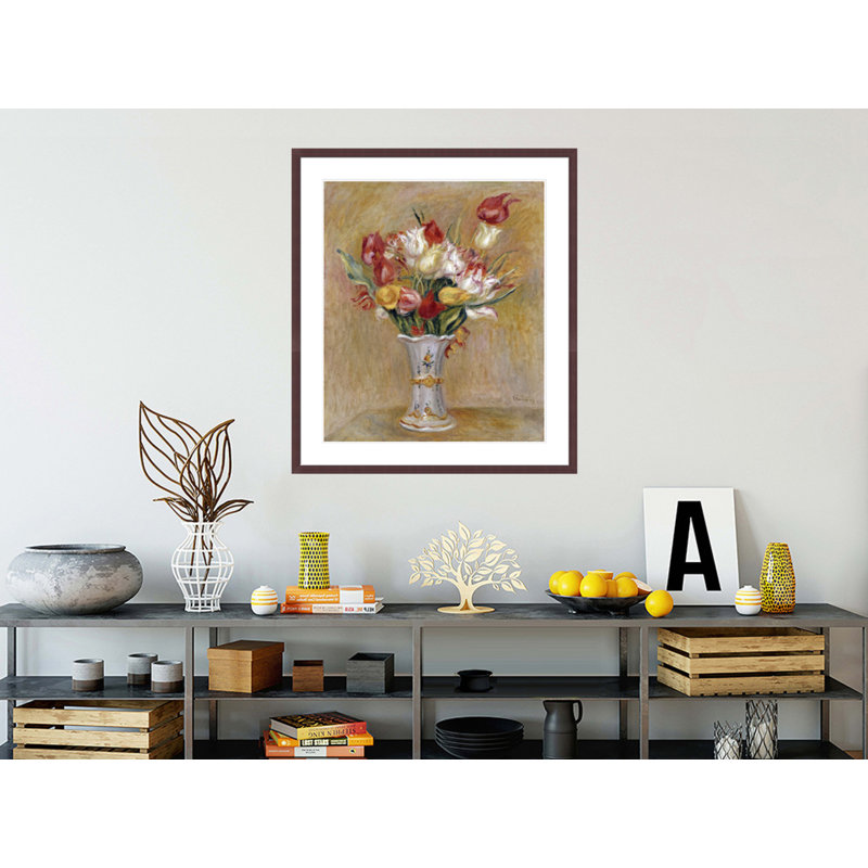 «Tulipes 1909» par Pierre-Auguste Renoir, impression giclée encadrée, H 38,24 po x l 33,5 po