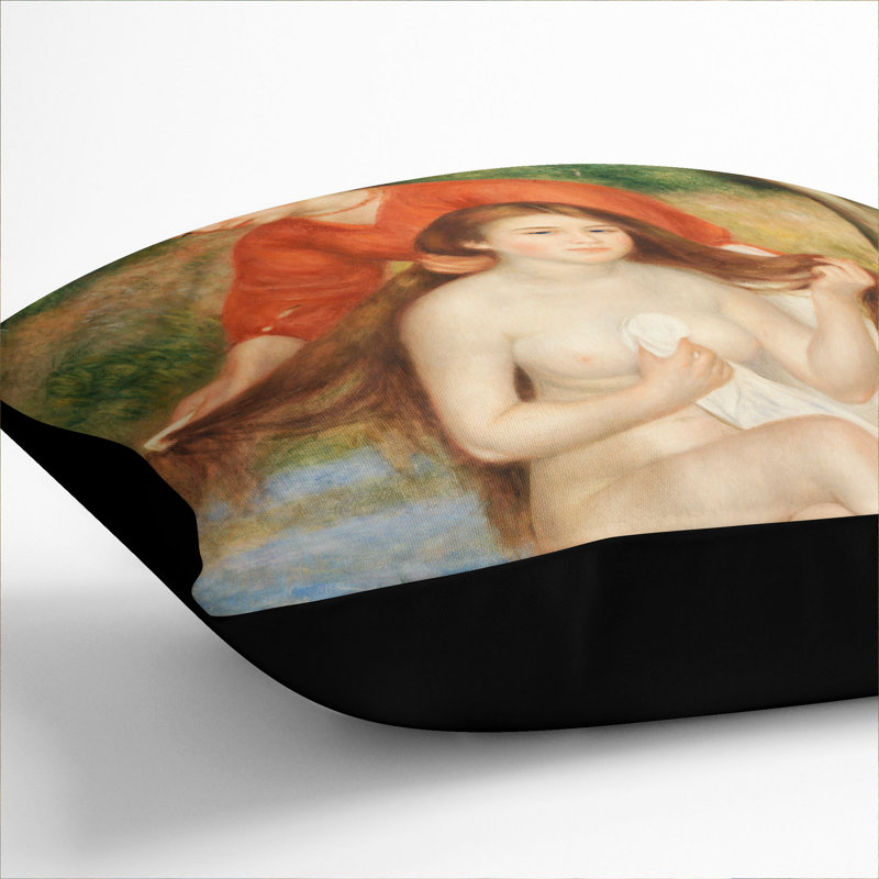 Square Cushion, 55cm H x 55cm W x 20cm D, Black