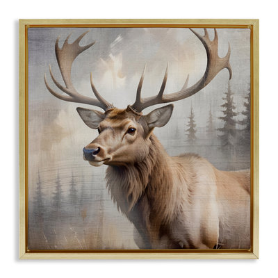 Graceful Forest Stag Floating Frame, design by Susan Arnot