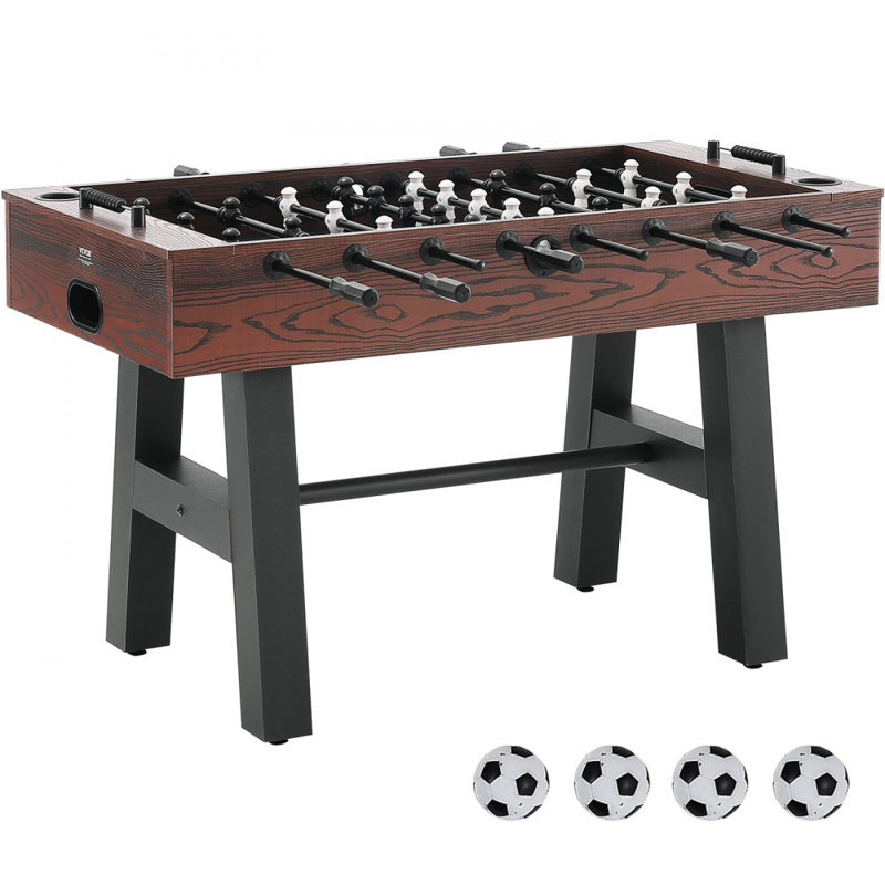 VEVOR 55'' Brown and Black Foosball Table with Telescopic Rods