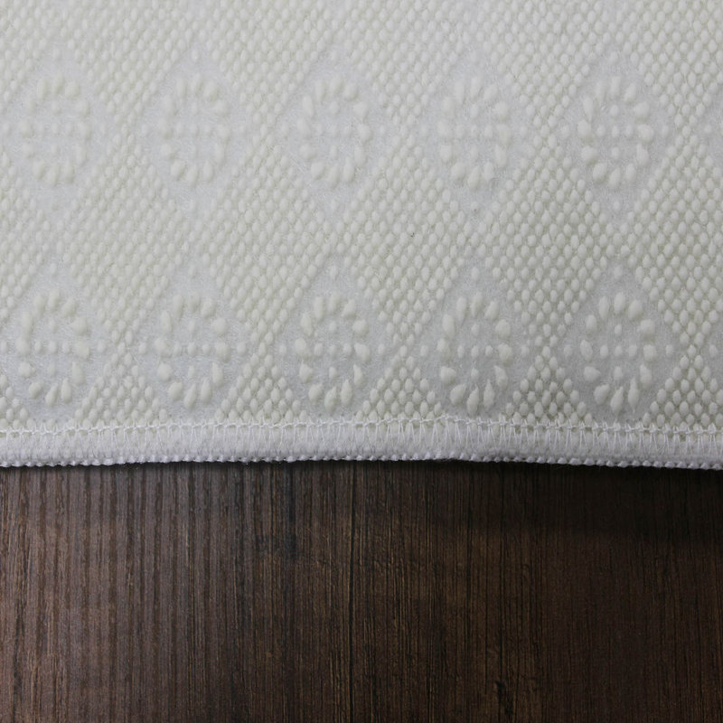 Tapis antidérapant 100% polyester 3,3 po x 9,8 pi, hauteur de poils de 0,4 po, antibactérien et lavable à la machine | Impression numérique 3D, conception tissée durable, parfaite pour la maison et le bureau, facile d'entretien