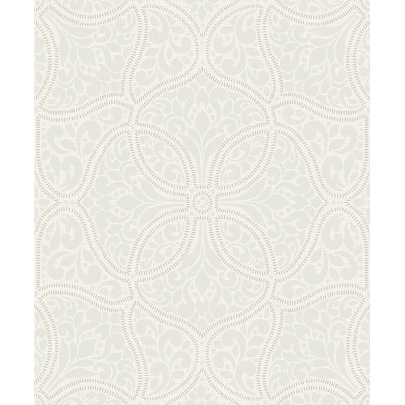 Prestwyck 10m x 52.07cm Textured Metallic Finish Paste the Wall Wallpaper Roll, Cream