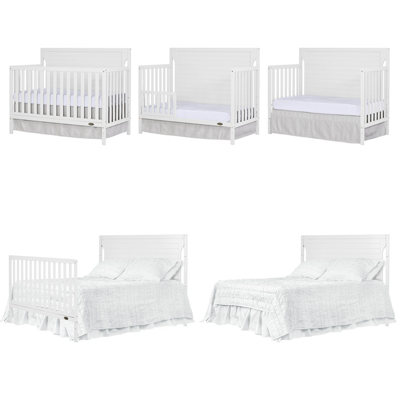 Dream On Me White Pine 4-in-1 Convertible Crib