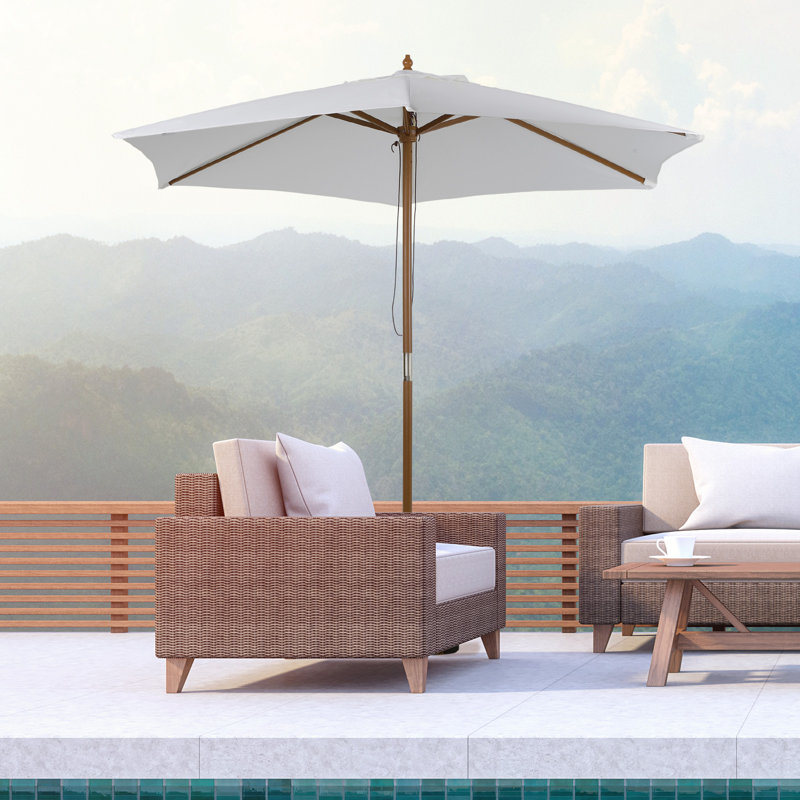 Lakewood 300cm Market Parasol, White