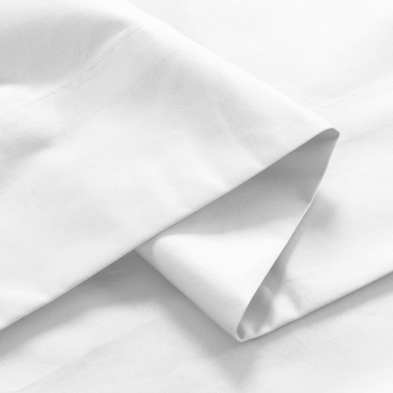 Twin XL Arctic White Organic Cotton Percale Deep Pocket Sheet Set