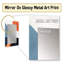 Motif bohème minimaliste bleu et orange 2 - miroir mural décoratif minimaliste, miroir moderne, impression d'art en métal-1555030136