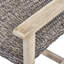 Patio gris avec sièges, structure en bois et accents de fer, extérieur durable en gris, siège tissé, accents de structure pour la longévité-121070953