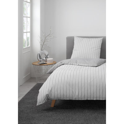 Herringbone Reversible Duvet Cover Set