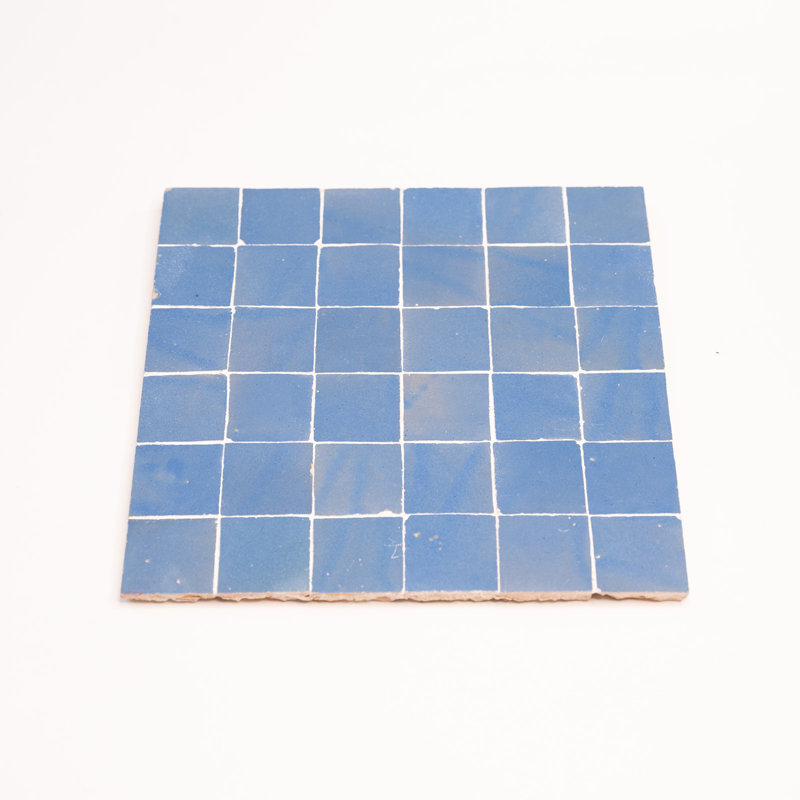 Zellige 2" x 2" Terra Cotta Wall & Floor Tile, Royal Blue