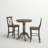 Dhar 2 - Person Solid Wood Top Pedestal Dining Set-172309216