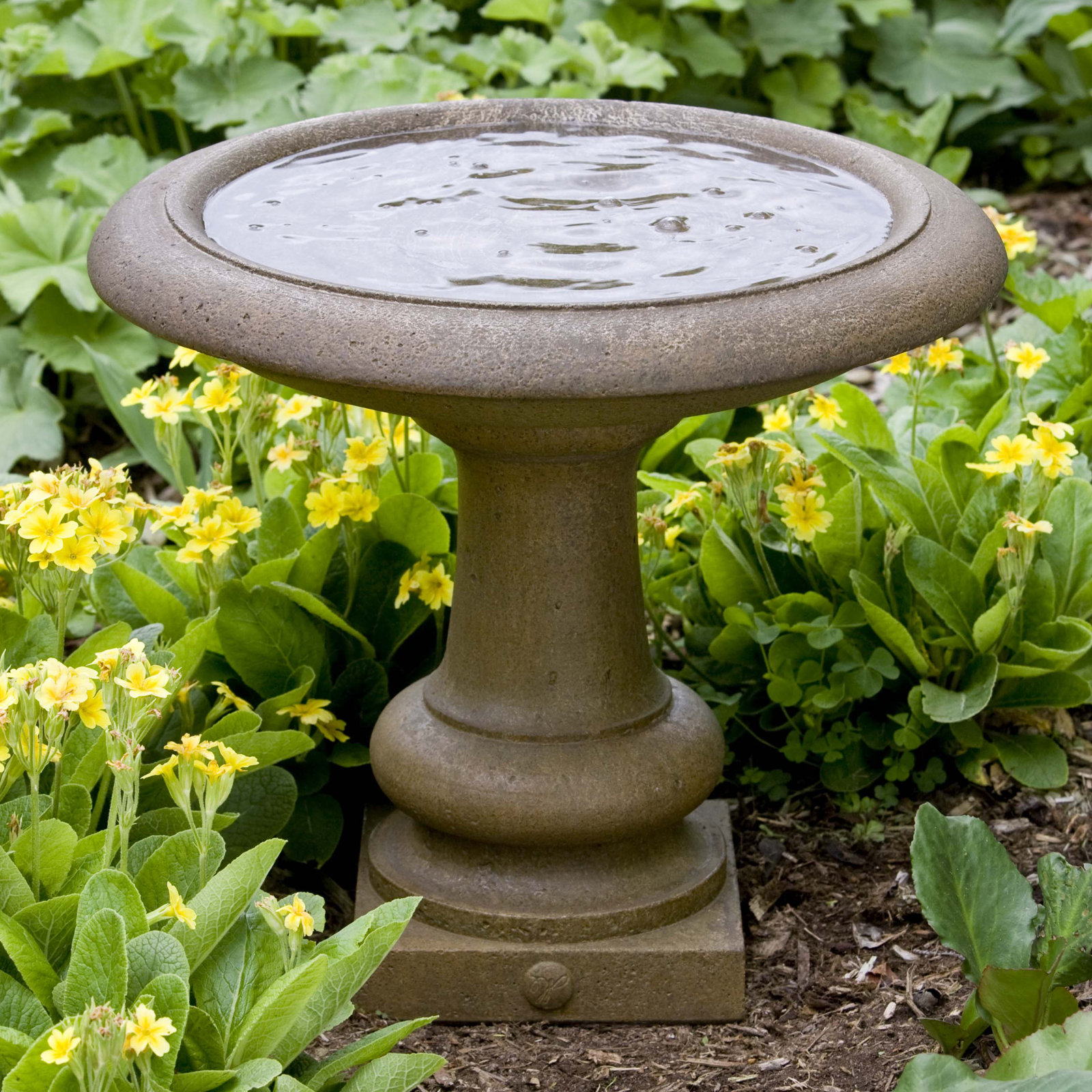 Connerton Birdbath, Aged Limestone