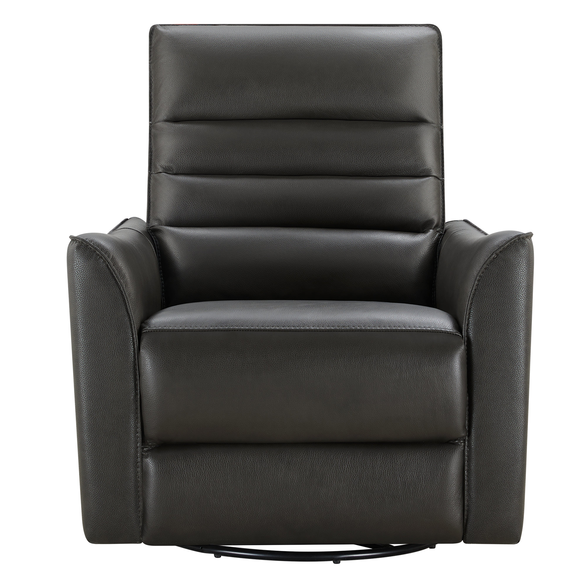 Gabi Swivel Glider Power Recliner, Impression Dark Grey Top Grain Leather