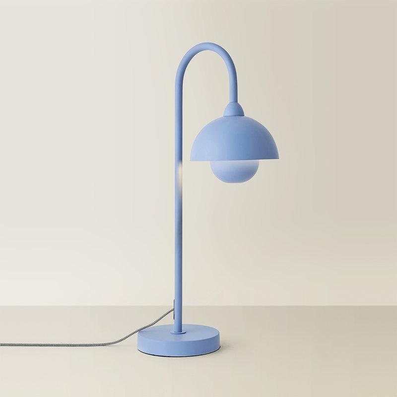 Clardy Arched Table Lamp, Yellow, 160cm H X 45cm W X 30cm D