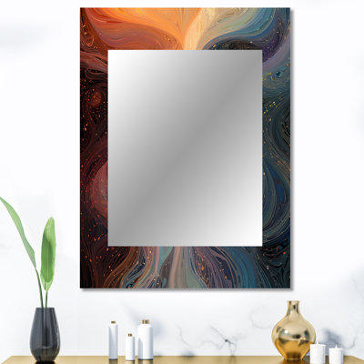 Encre à fusion de baisers romantiques III - miroir romantique Portrait unique, grand miroir mural traditionnel, impression sur métal