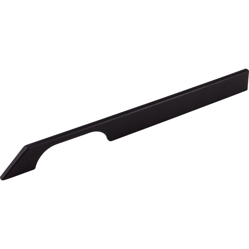 Tapered Bar pull, Flat Black, 12" Center to Center