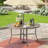 Outdoor Metal Round Dining Table With Umbrella Hole-110476218