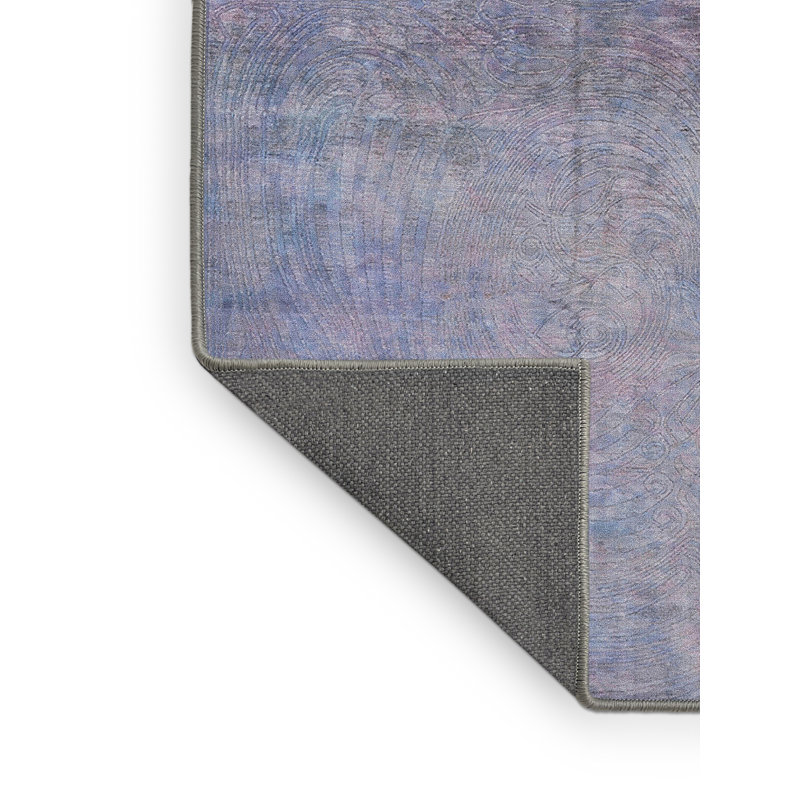 Tapis abstrait bleu, Rectangle 7 pi x 10 pi