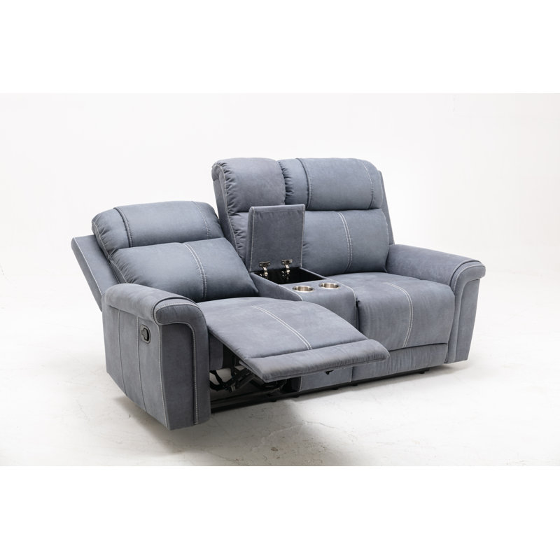 Causeuse inclinable avec accoudoirs coussinés 64,17 po