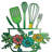 Modern Metal Kitchen Wall Art Green Line Decor