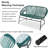 52 Inch Mid-Century Modern Outdoor Patio Rattan Love Seat-1914310610