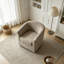 Fauteuil demi-tonneau pivotant en similicuir-1848889822