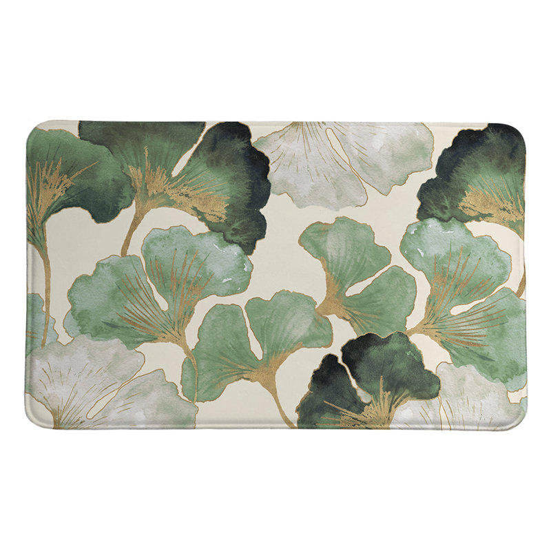  Tapis en mousse viscoélastique Natural Ginkgo Harmony, Crème