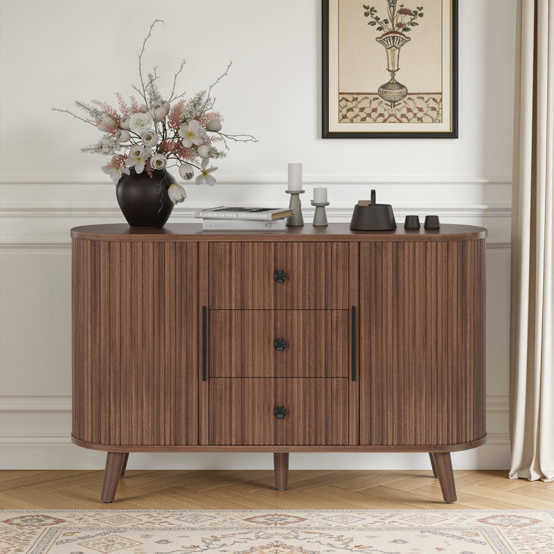 Buffet 47,2 "à 3 tiroirs 47,2" Modern, Tanné