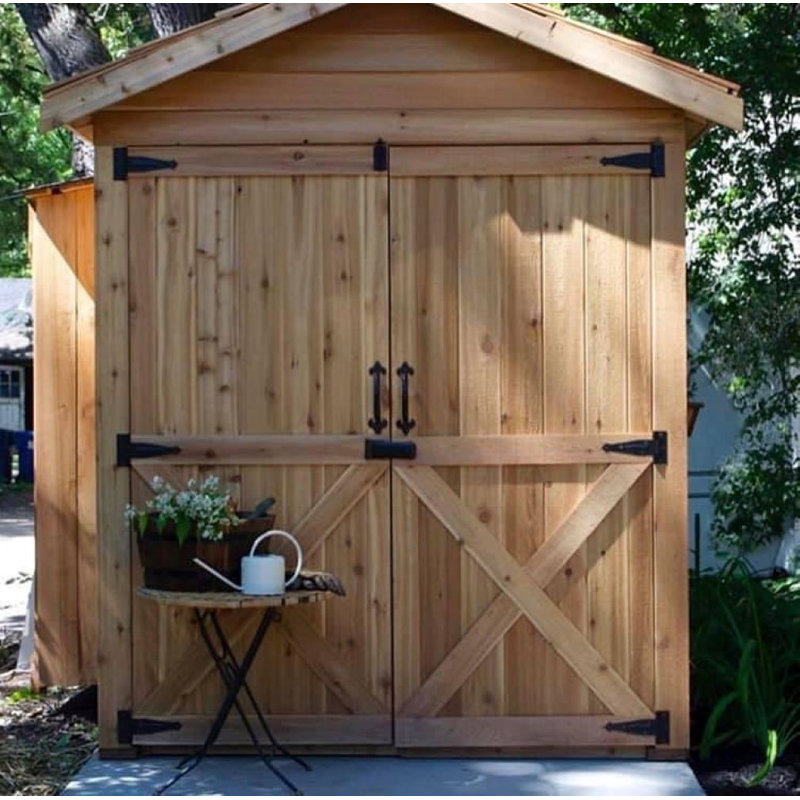 6' x 9' Cedar Gable Storage Shed with Double Doors