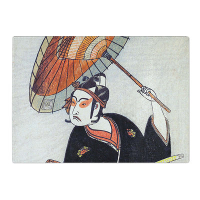 Tempered Glass Ichikawa Yaozo III by Katsukawa Shunko Chopping Board