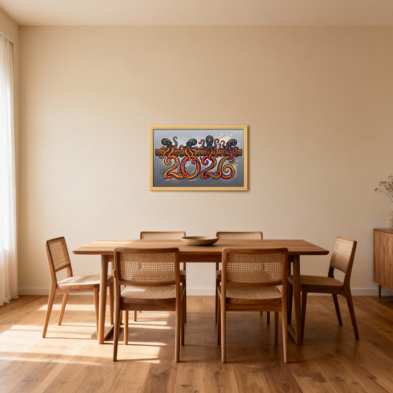 Tableau sur toile « Octopus 2026 » (1 pièce), H 20 po x l 30 po, Toile tendue, Ne s’applique pas