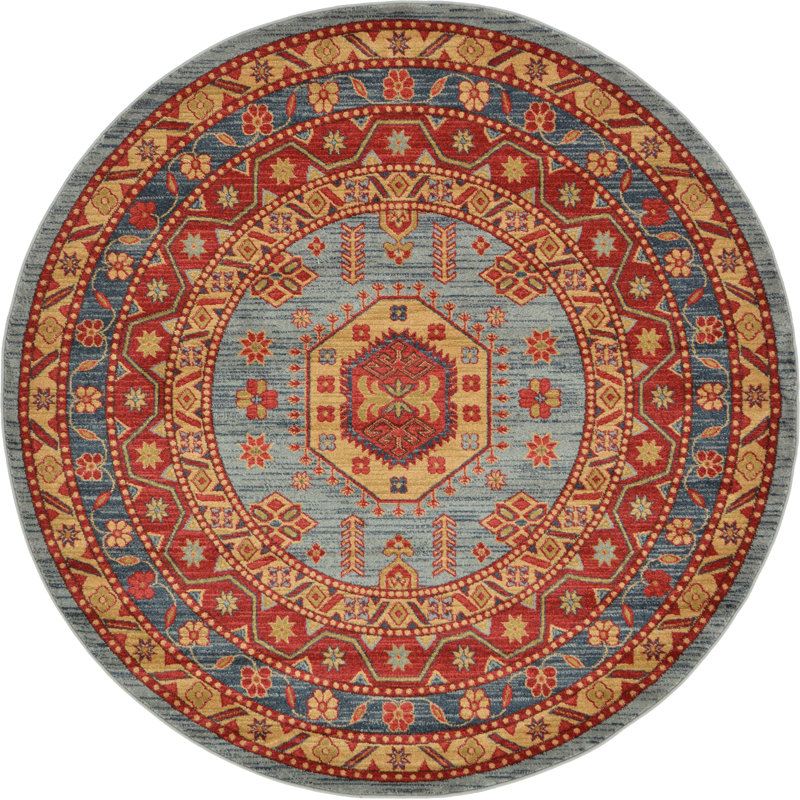Eesi Oriental Indoor Rug, Round 6'1"