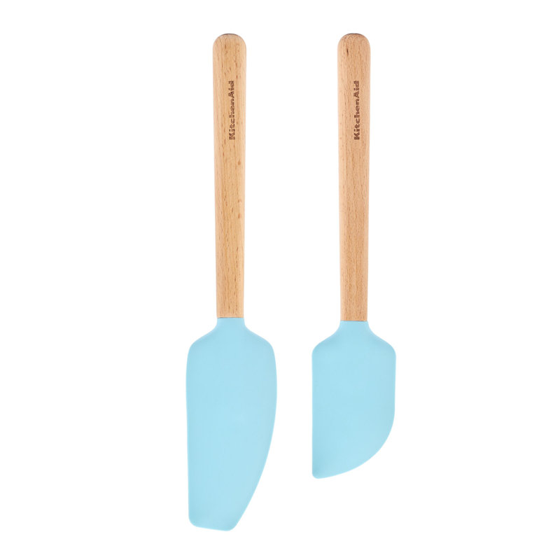 KitchenAid® 2-Piece Beechwood Spatula Set, Mineral Water