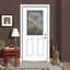 Porte d'entrée pré-suspendue en fibre de verre 1/2 panneau 2 panneaux Grace Grace-2022985745-2022985755-2022985746