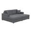 Lit de jour inclinable 86,5 po surdimensionné avec méridienne profonde, deux sièges USB, deux porte-gobelets et coussins décoratifs-1692643932
