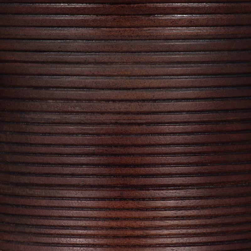 Décoration de salon en verre et bois de manguier à double nervures et coude nervuré - 22 po - rose