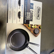 Viking Blue Carbon Steel 2 Piece Fry Pan Set & Reviews