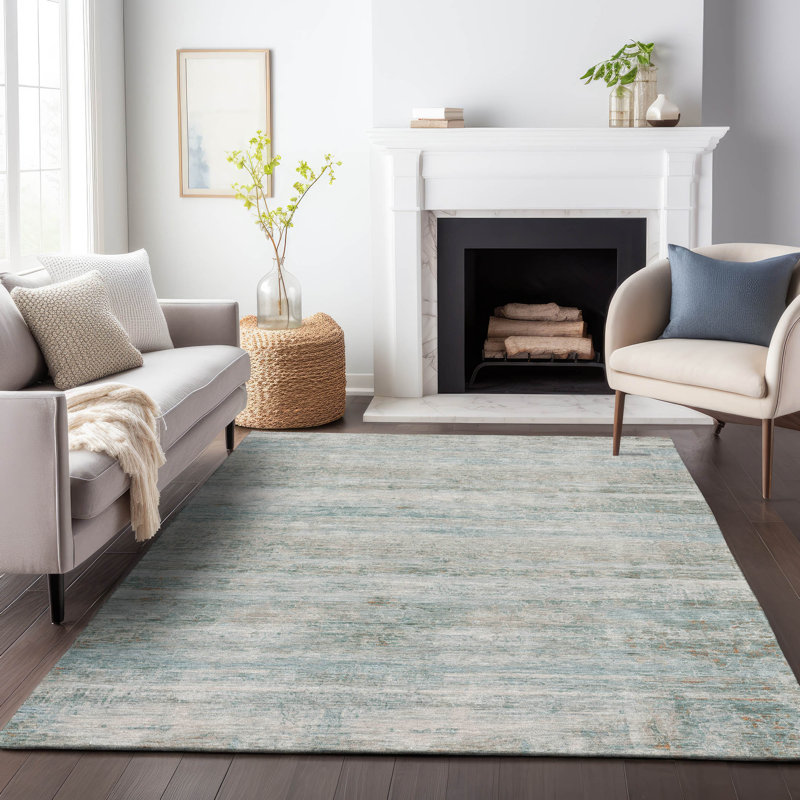 Machine Washable Indoor/Outdoor Colman ACN2154 Striped Rug, Rectangle 2'6" x 3'10"