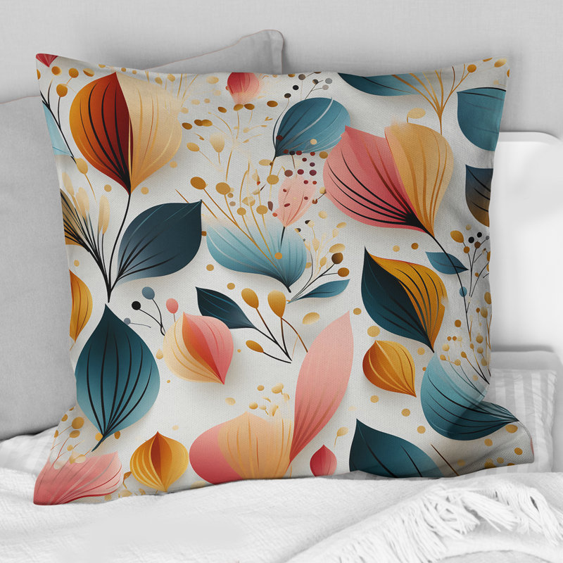 Coussin Botanical, H 16 po x l 16 po