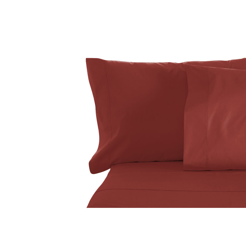 Ensemble de draps en micro-fibre, Bourgogne, Double