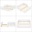 Structure de lit convertible pour lit simple en bois massif avec garde-corps - extensible en lit simple, facile à assembler, finition blanche-68980101-68980122