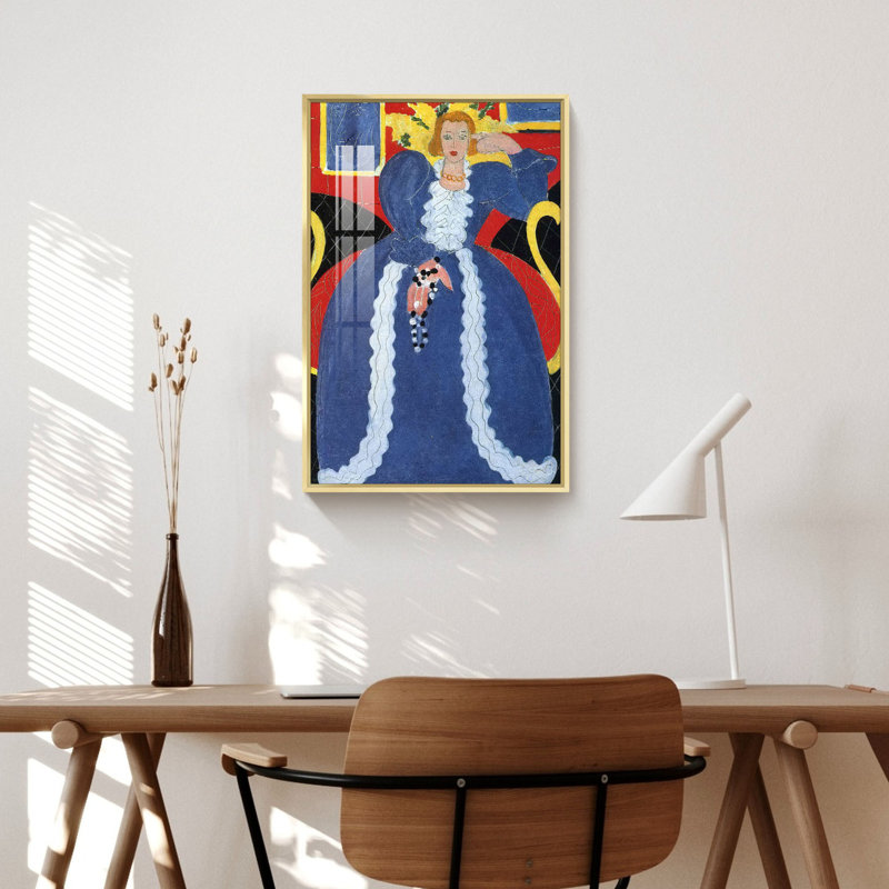«Matisse Artwork» par Henri Matisse, reproduction d'art sur toile, H 16 po x l 12 po x P 1,3 po, Cadre doré