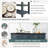 Retro Design Console Table With Two Open Shelves, Pine Solid Wood Frame And Legs For Living Room-184746645-184746650