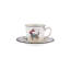 Karaca Paye Seljuk Collection Porcelain Tea Cup and Saucer , 200ml, Multi