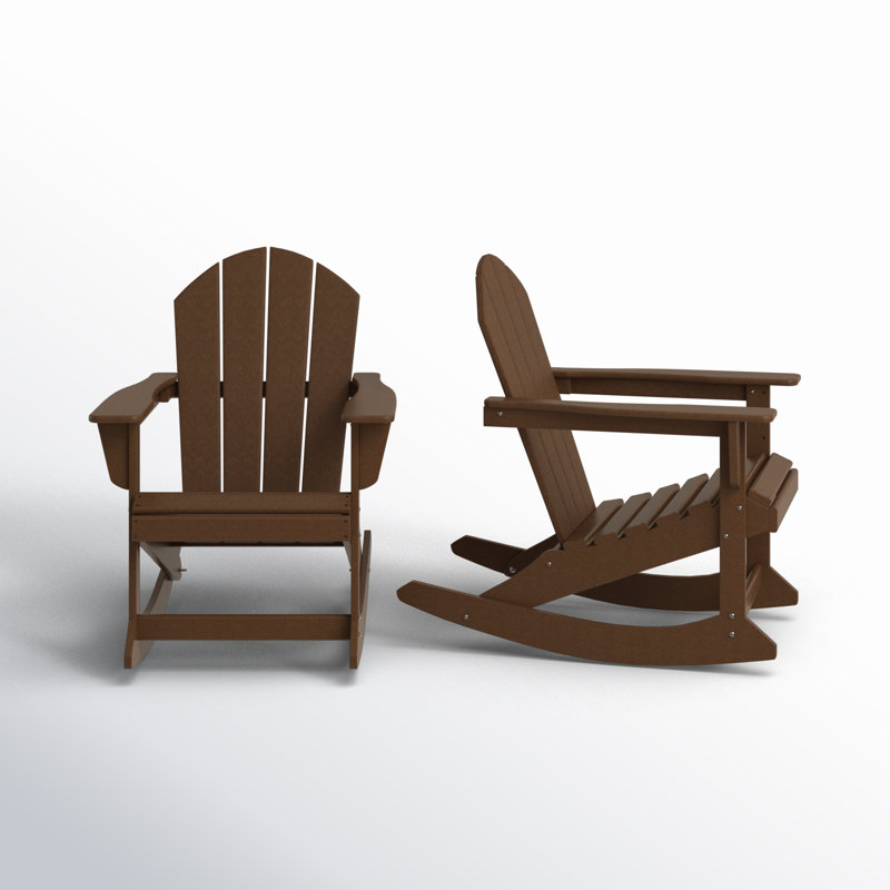 Chaise Adirondack à bascule Laguna, Marron foncé