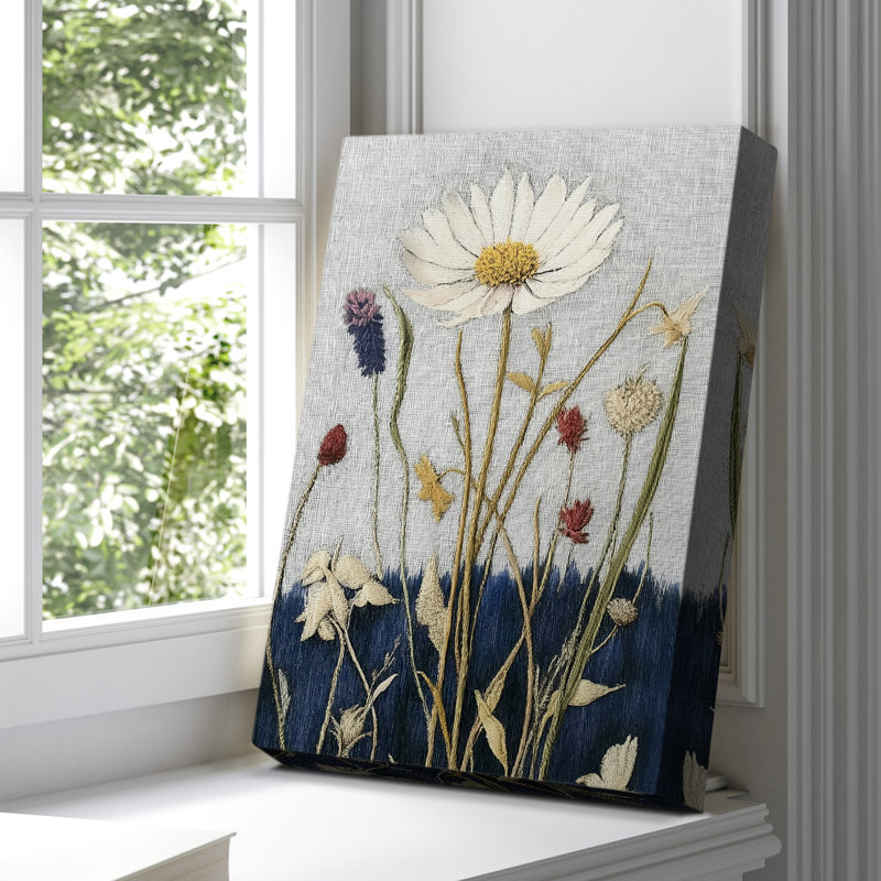 Toile tendue avec châssis Floral CXII, H 48 po x l 32 po